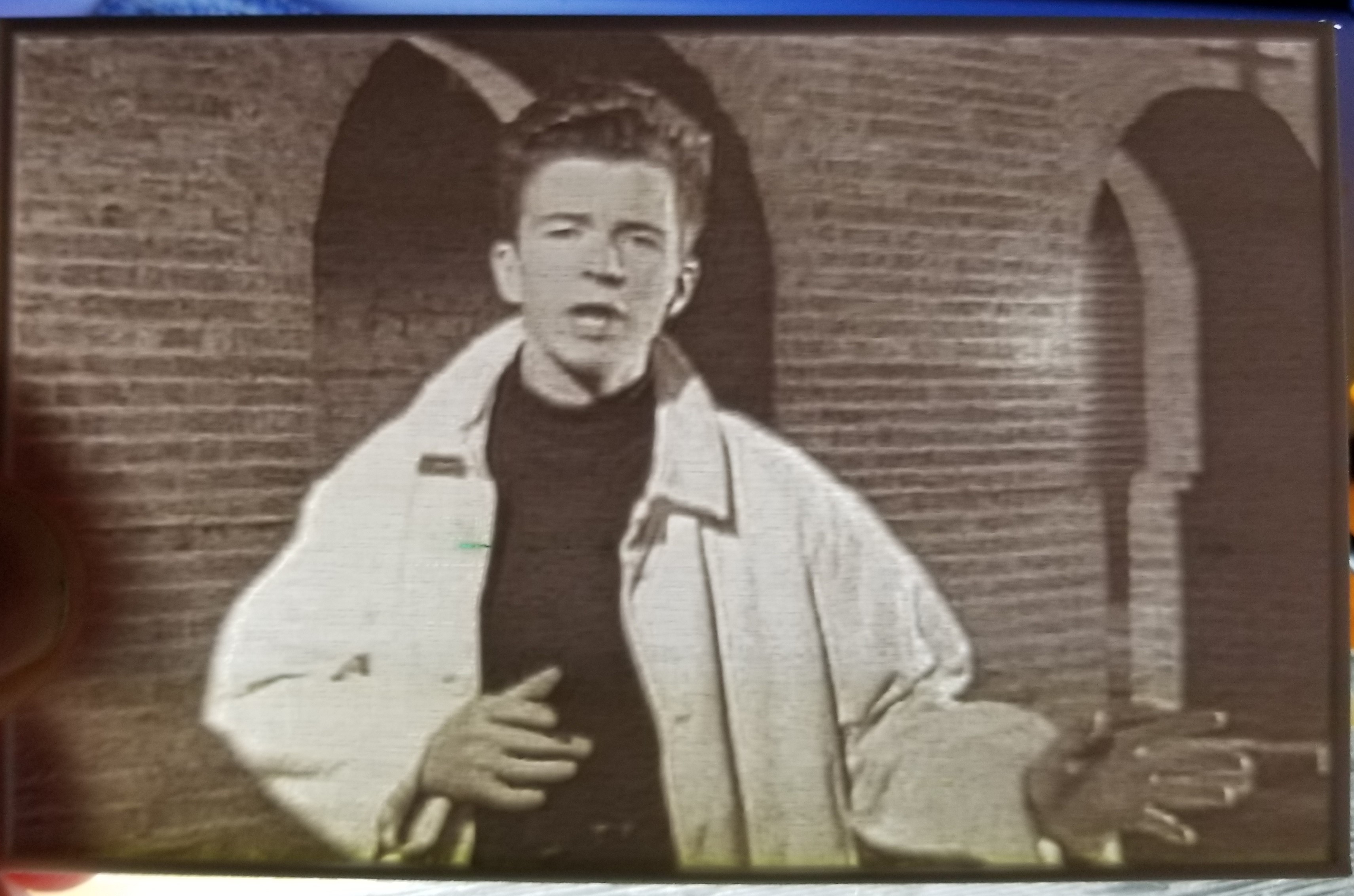 Rickroll Lithophane