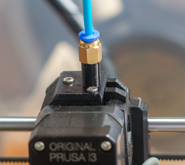 Prusa mk3 filament sensor cover with m6 threads for reverse bowden