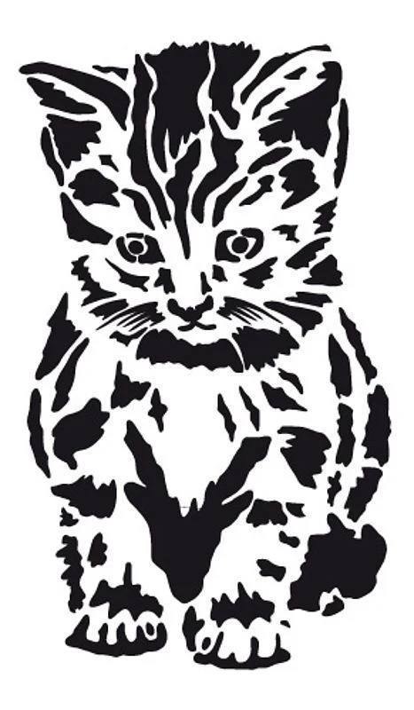 Kitten stencil