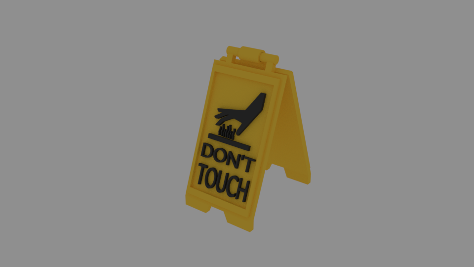 Don't touch my 3d printer - caution stand