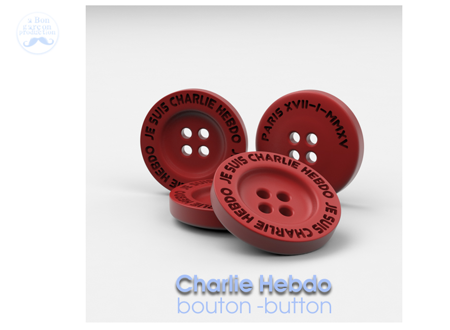 CHARLIE HEBDO BOUTON | COAT BUTTON
