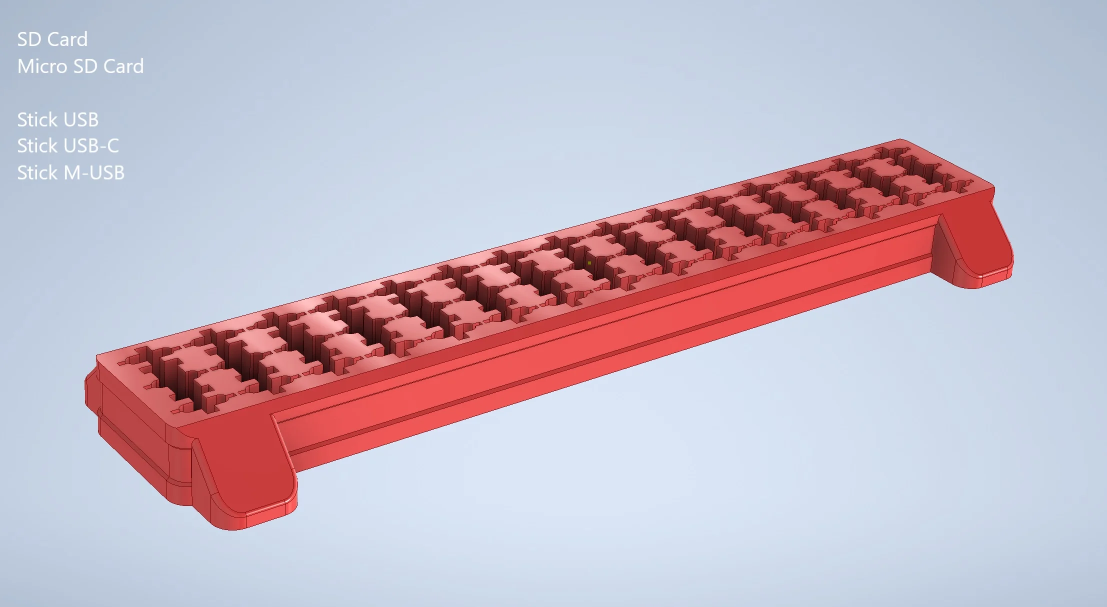 Cards and Sticks Holder (SD-mSD-USB-USBC-mUSB)