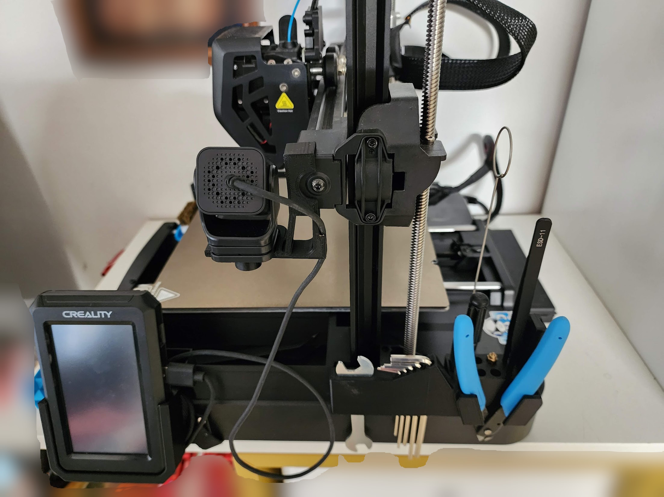 Ender 3 v3 SE/KE Right Side Setup (Nebula Pad / display, tools, bin)