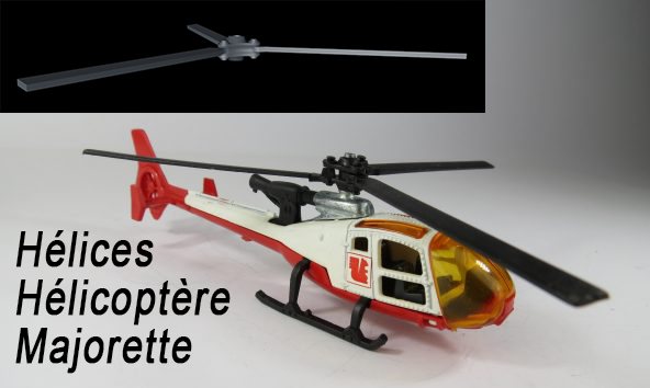 Trois pales d'hélicoptère majorette