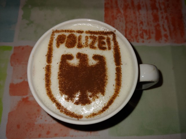 Coffee Stencil - Bundespolizei