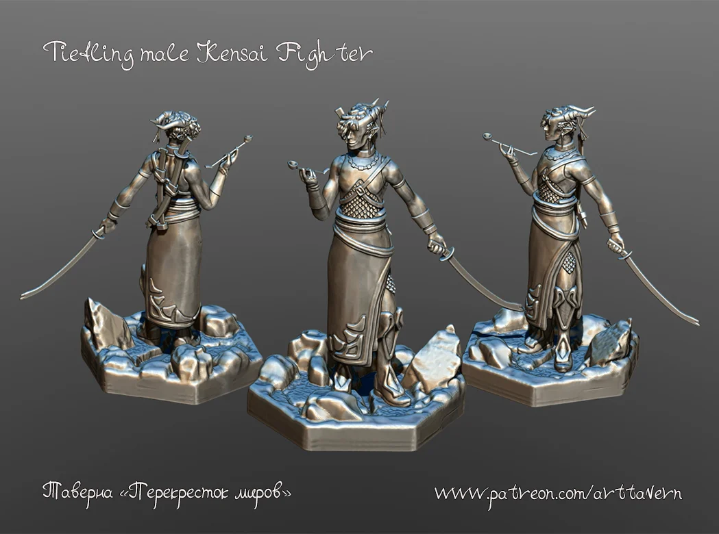 Tiefling Kensai Fighter Dual swords