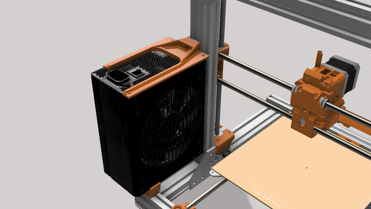 ATX power supply adapter for 2040 extrusion