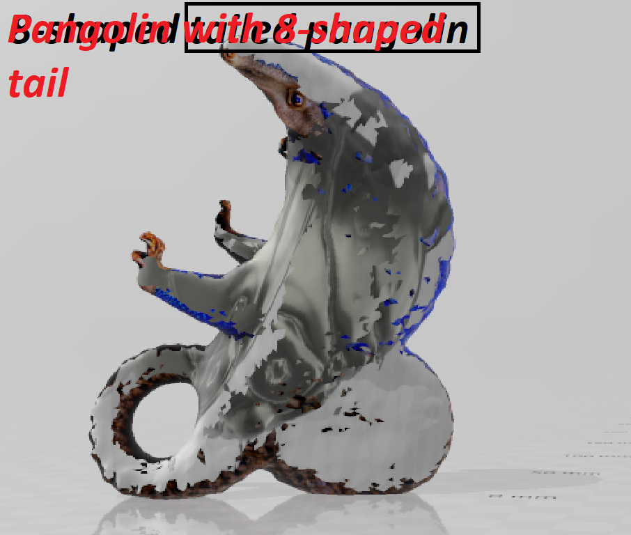 pangolin monster with tail shaped like 8 number