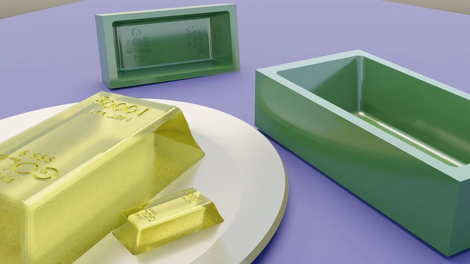 Gold Bar Jelly-Mould/ Jello-Mold [Gold Mould] (DMcG)