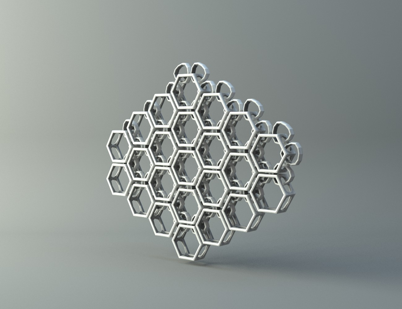 Net from hexagons