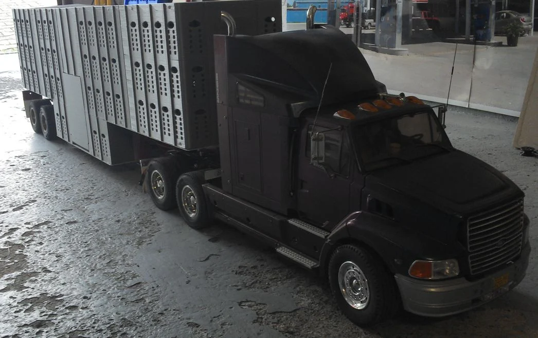 Cattle livestock trailer 1:14 for Tamiya Trucks