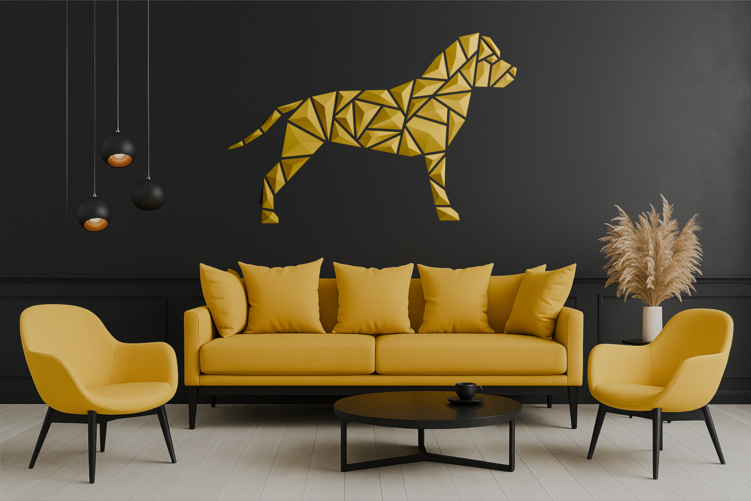 Geometric dog wall art - “Staffy-AmStaff style”