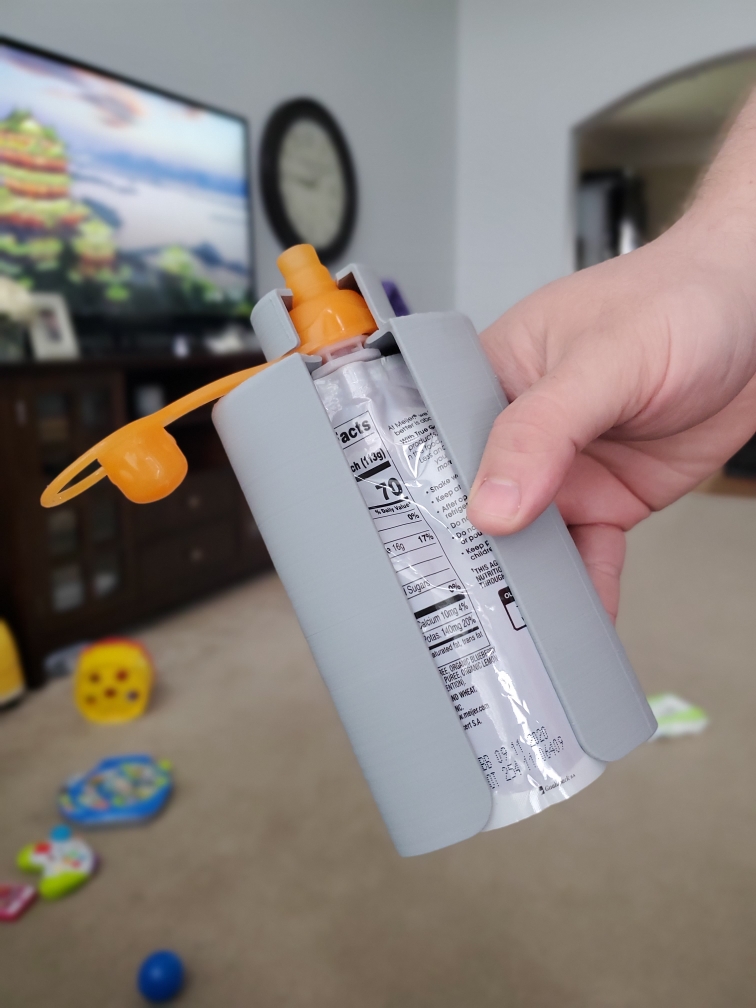 Squeeze Food Pouch Protector with nozzle cover