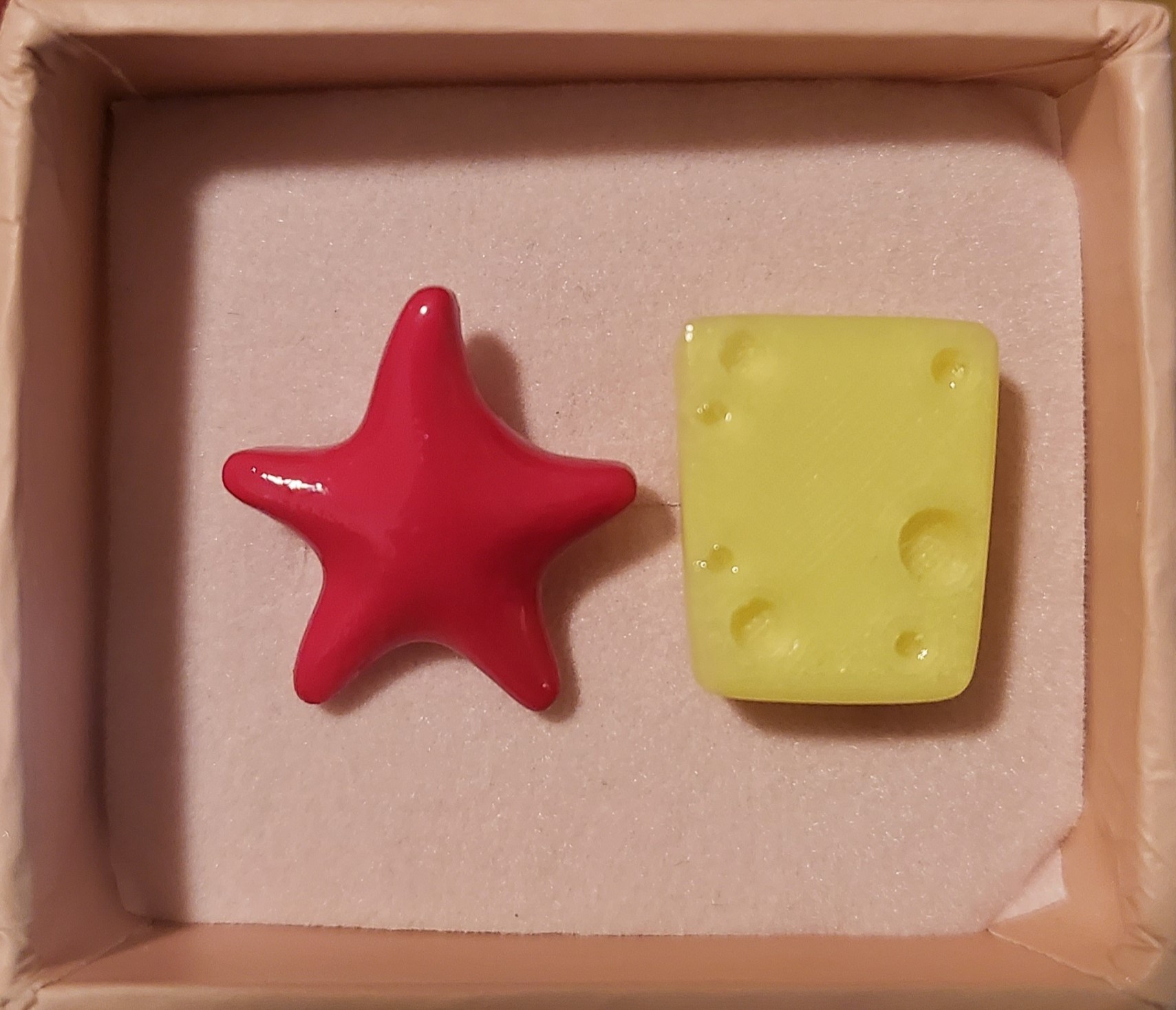 Spongebob and Patrick Earrings