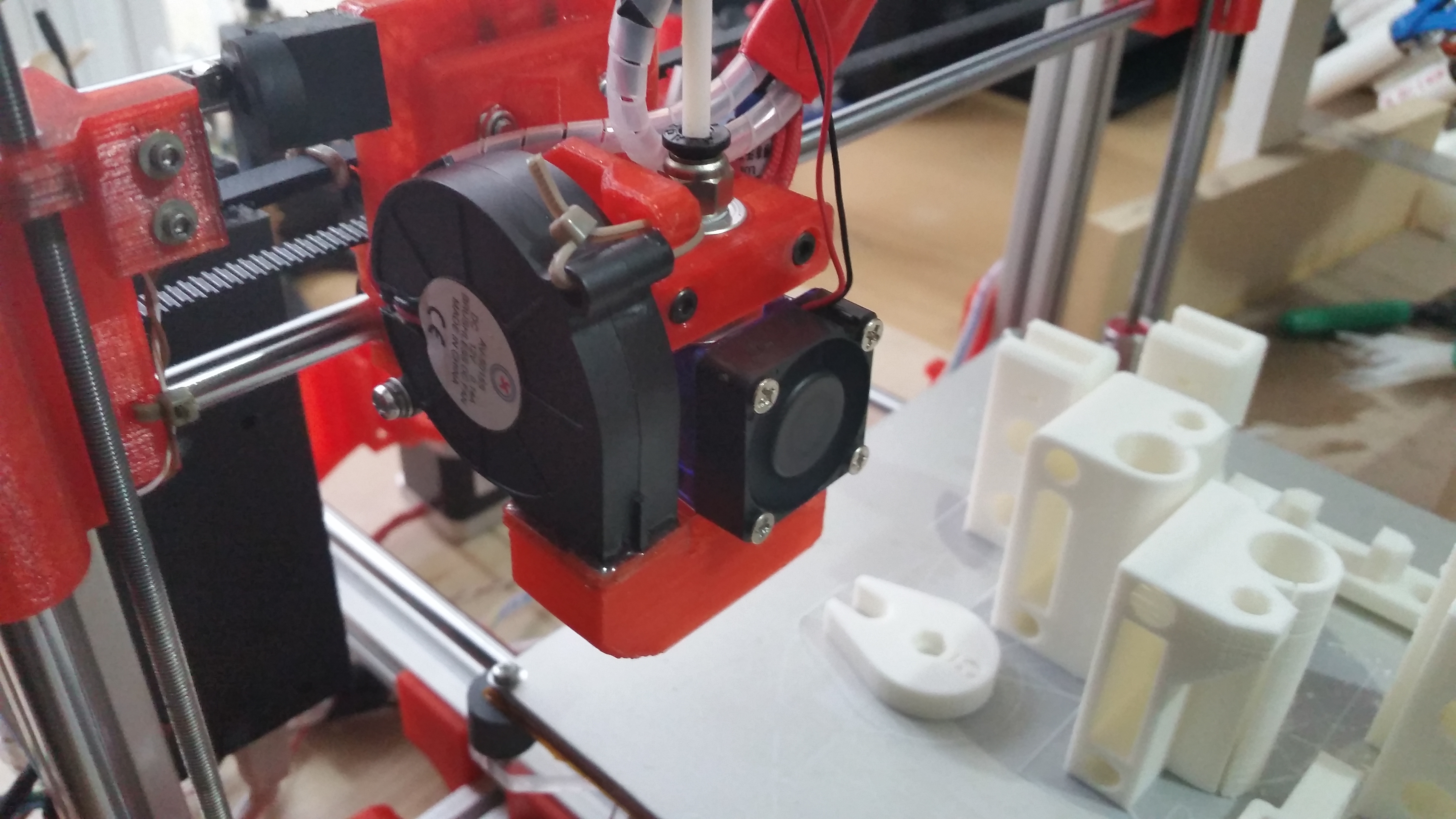 Prusa i3 Bowden Extruder + Inductive Proximity Sensor + Radial Fan