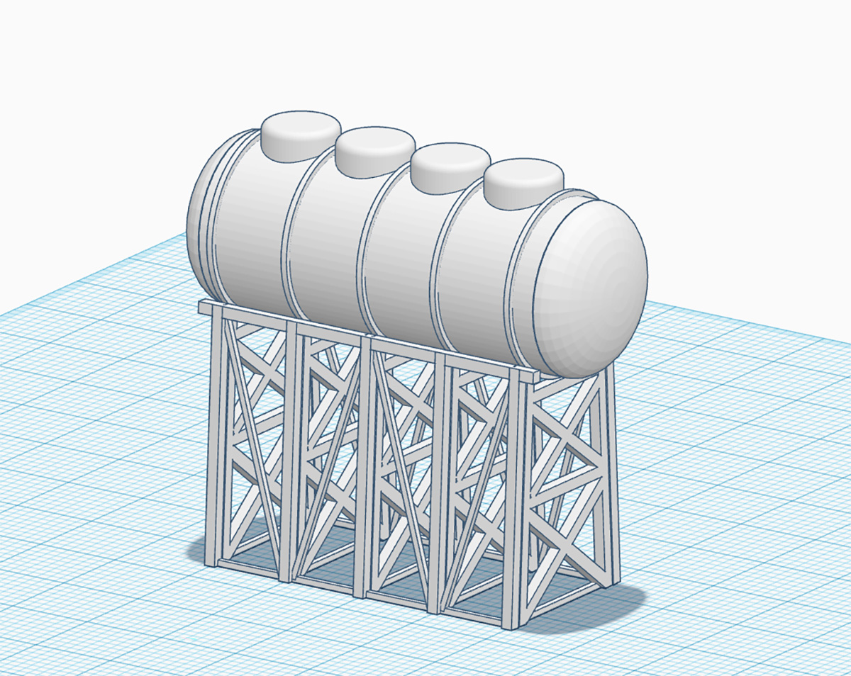 ELEVATED STORAGE TANK HO SCALE