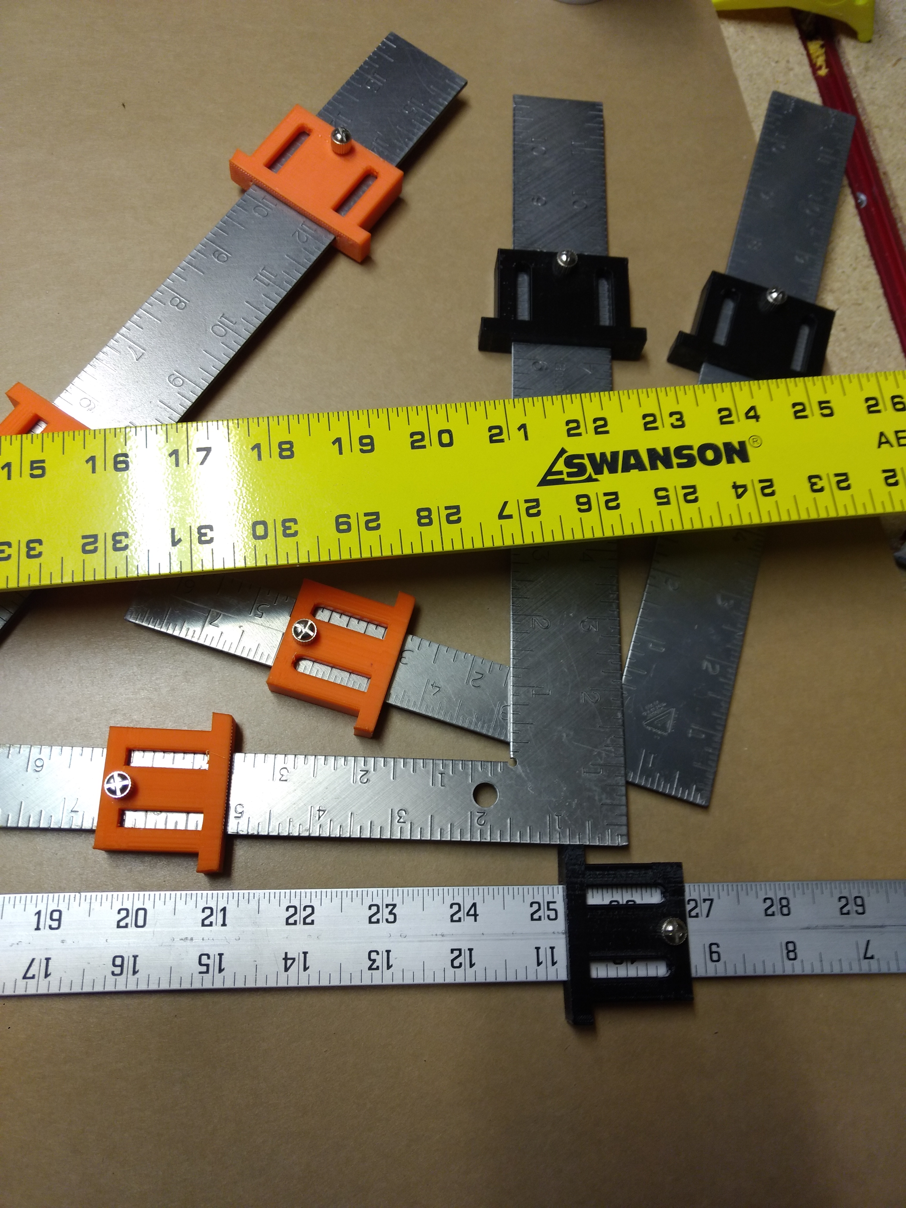 Ruler Sliding Guide Clamps