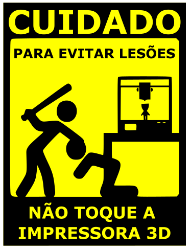 Placa de aviso impressora 3D