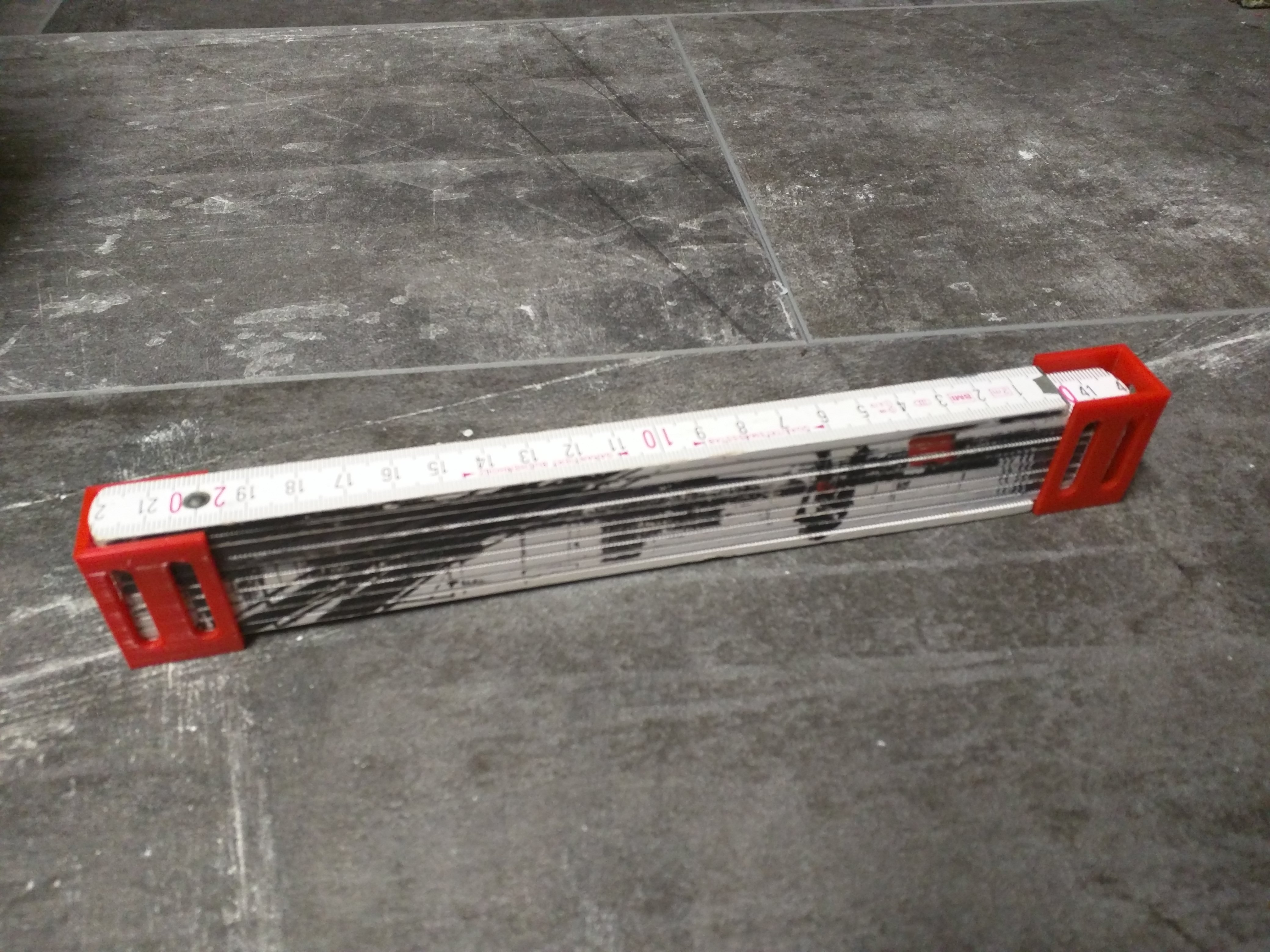 Mount (screw/glue) pocket rule / Halterung Meterstab (schrauben/kleben)