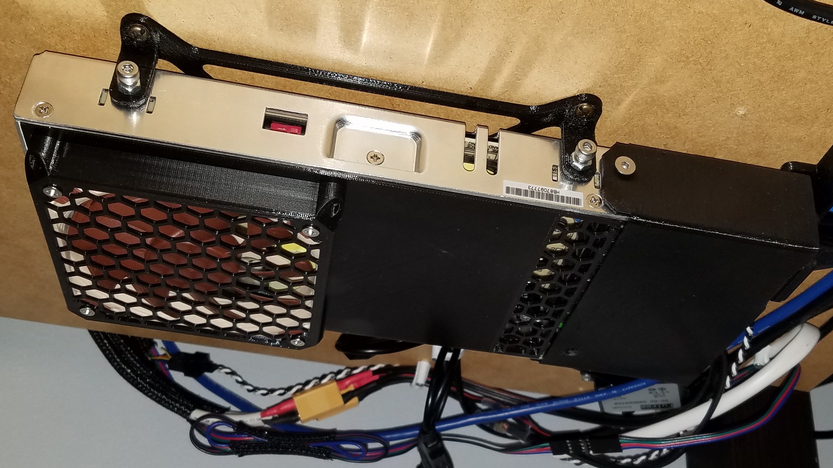Mean Well LRS-350 PSU Lids for 92mm Noctua Slim Fan