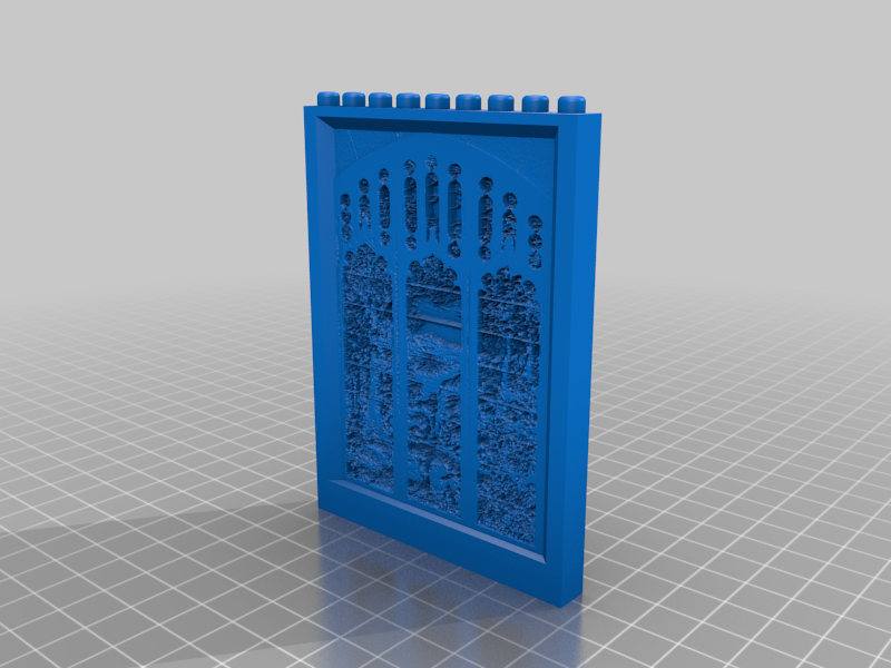 Montini Stained Glass Window Lithophane (Lego Compatible)