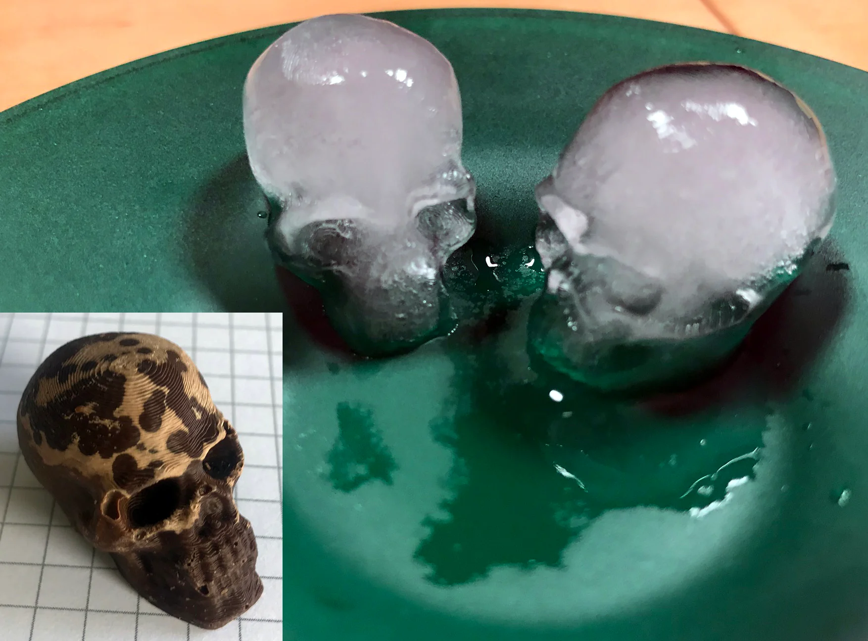 A mould to make a skull silicone mould