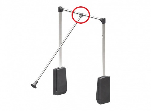 Wardrobe pantograph pull down hanging rail