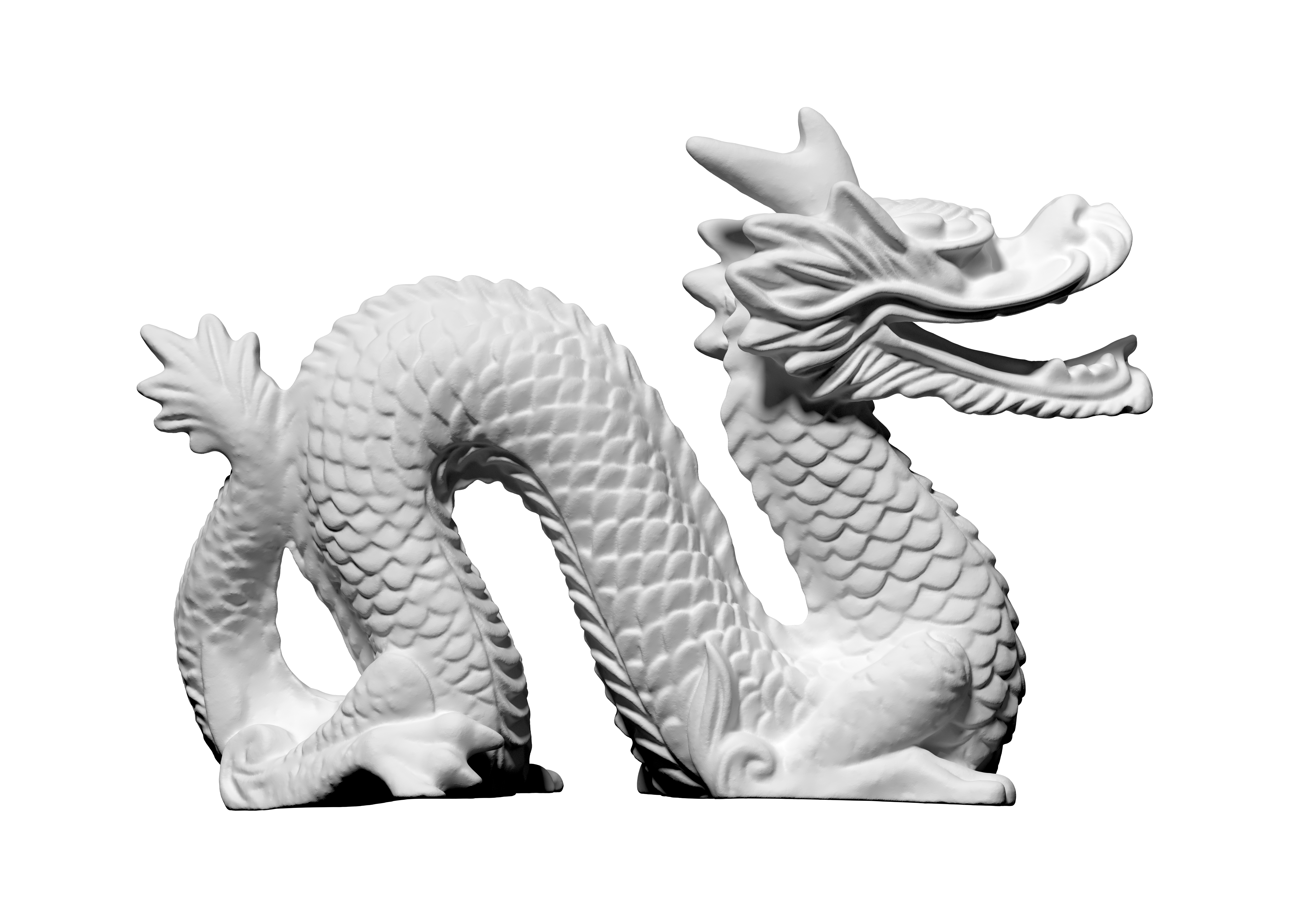 3D scan of plastic dragon 1