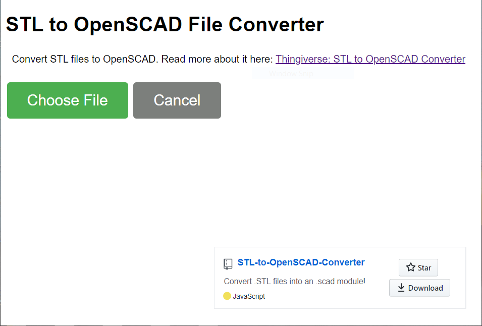 STL to OpenSCAD File Converter