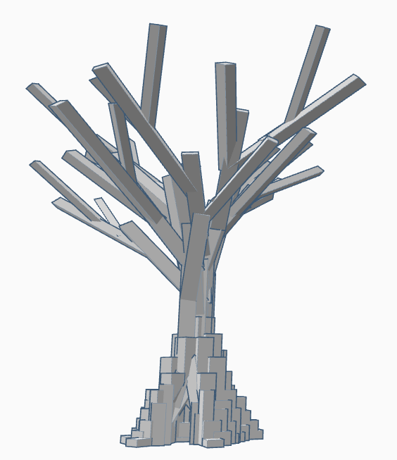 Crystal Growth Tree - Low Poly Tree