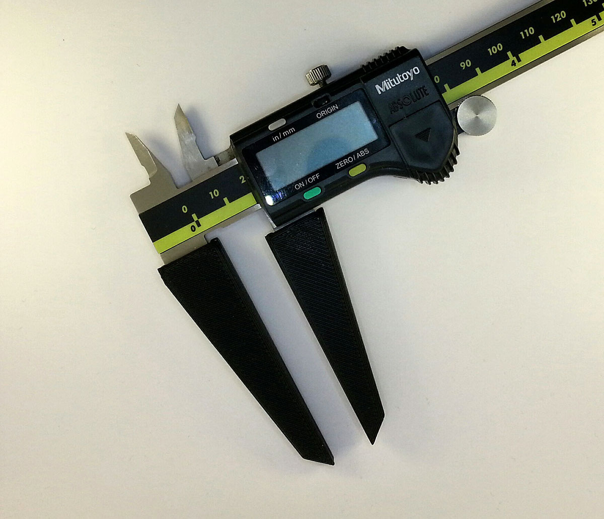 Caliper jaws extensions / Extensions pour becs de pied à coulisse