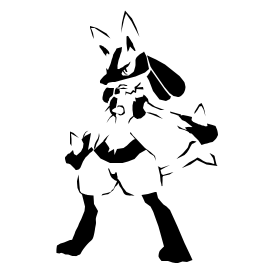 Lucario stencil