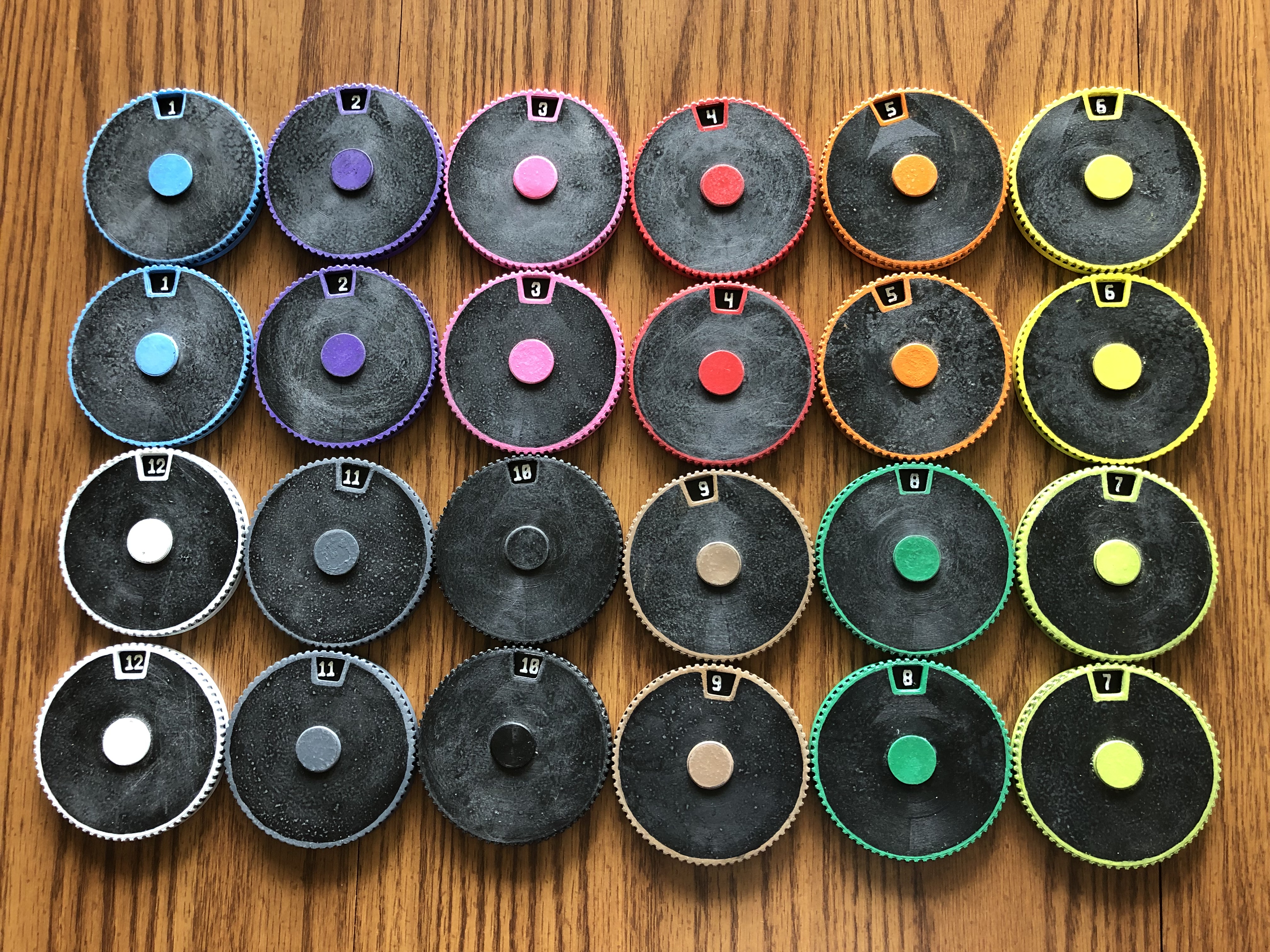 3 Inch Diameter Dixit Numbers 1-12 Voting Dial