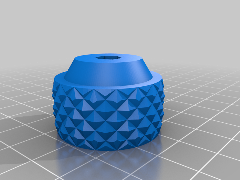 Knurled flat Bit holder customizable with Openscad source