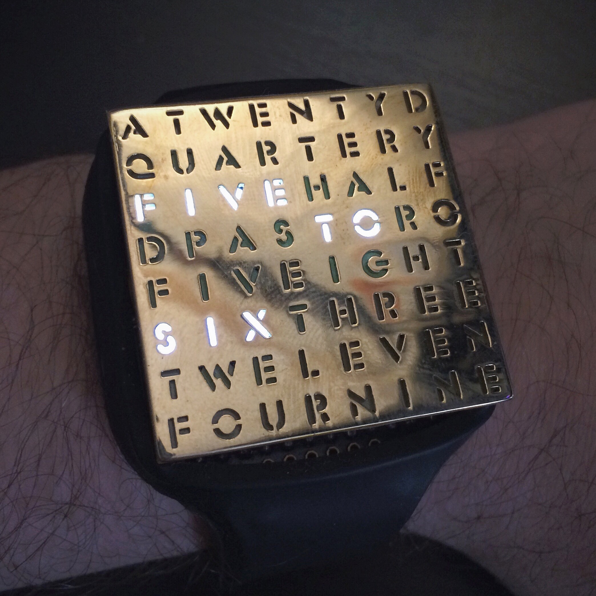 Wordclock faceplate