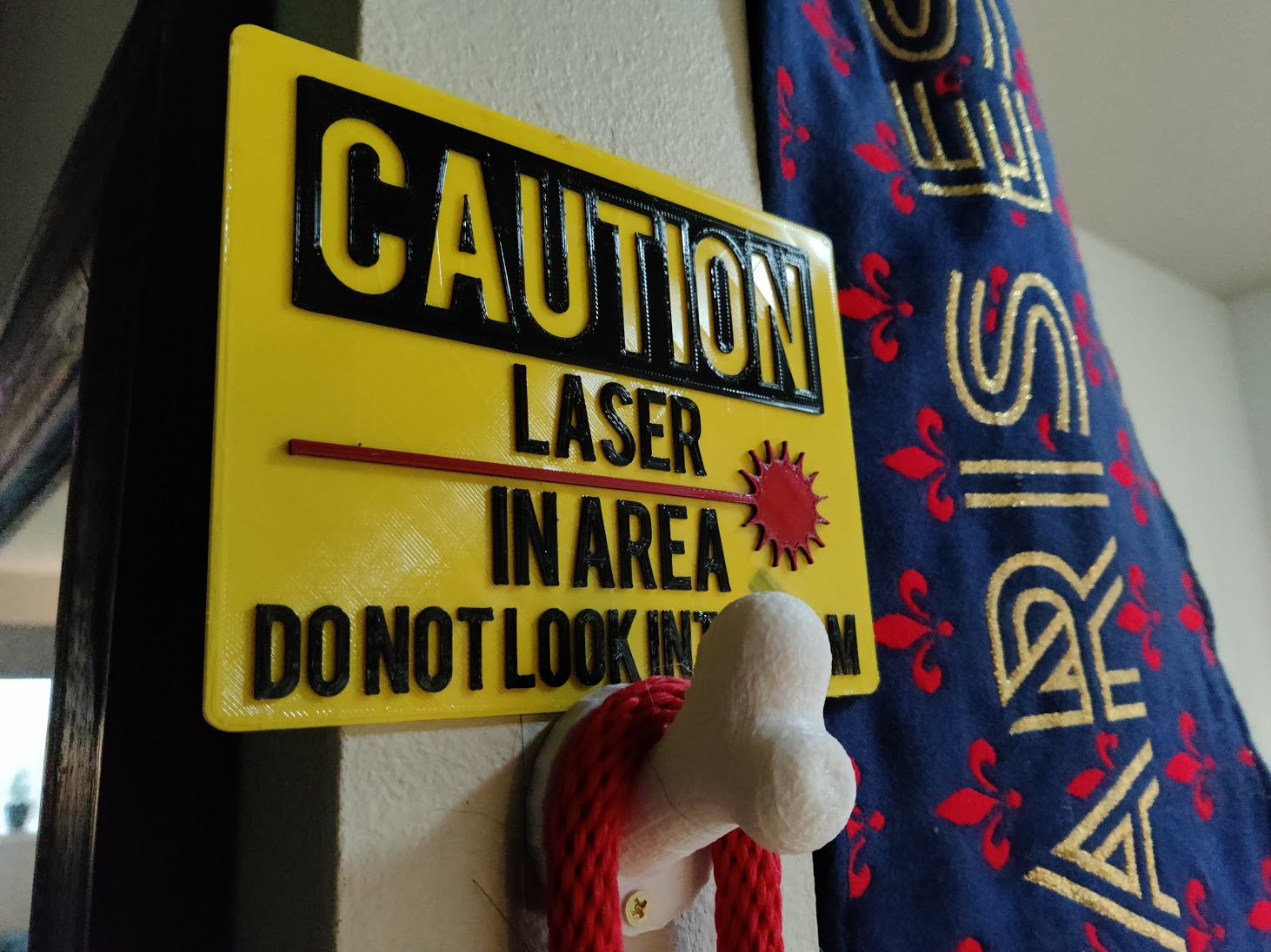 Laser Warning Sign - Multicolor