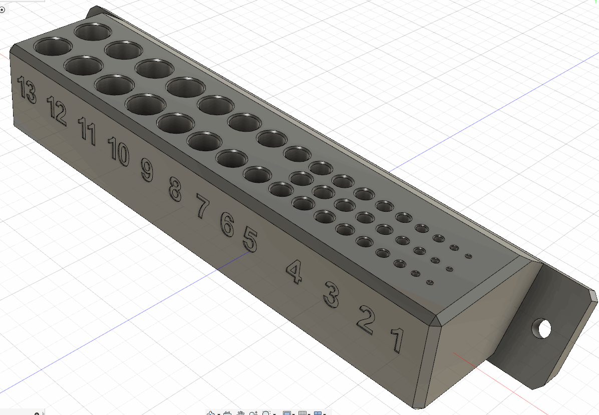 Drillholder Wall Angled Metric 1-13