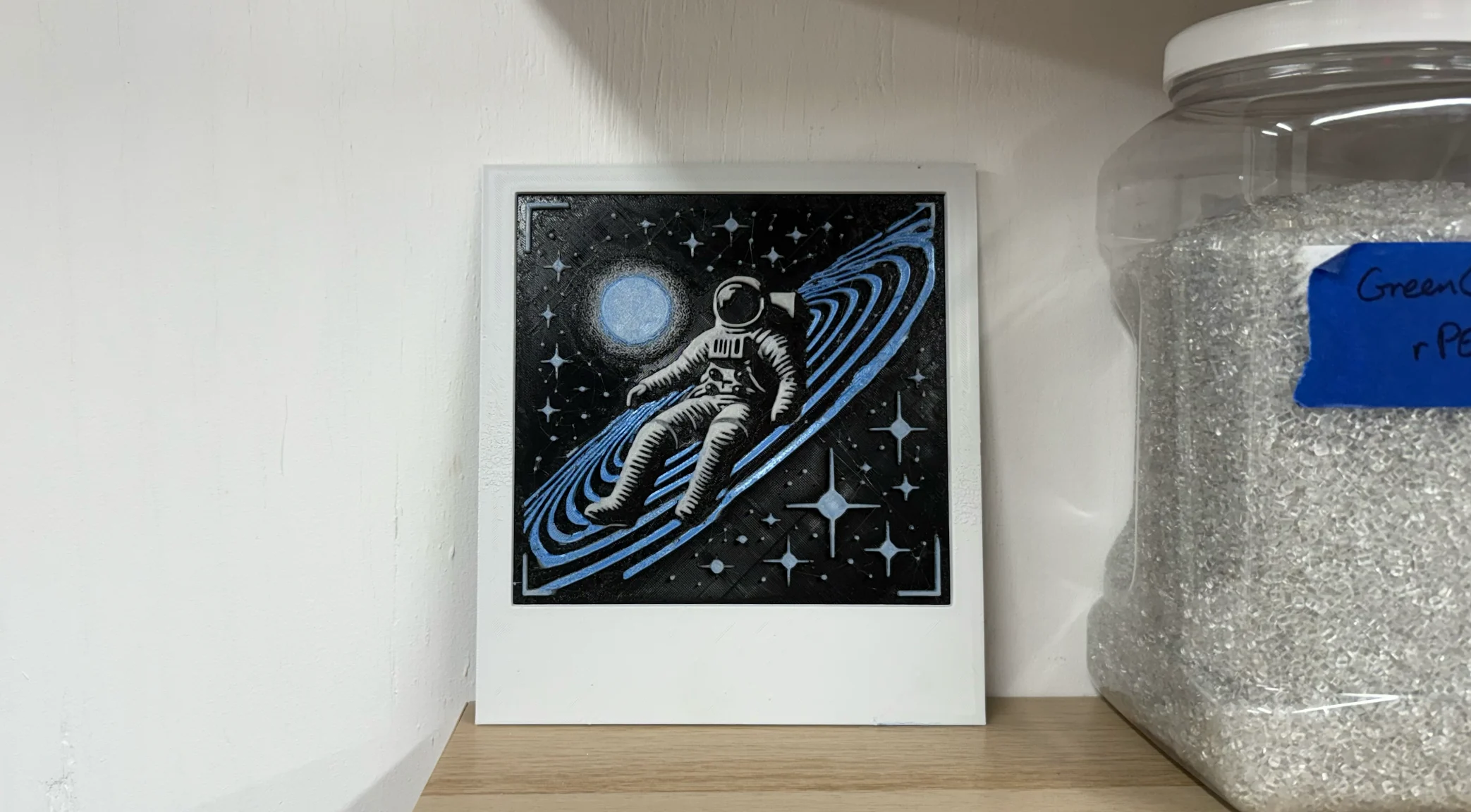 Astronaut Polaroid (Multicolor art)