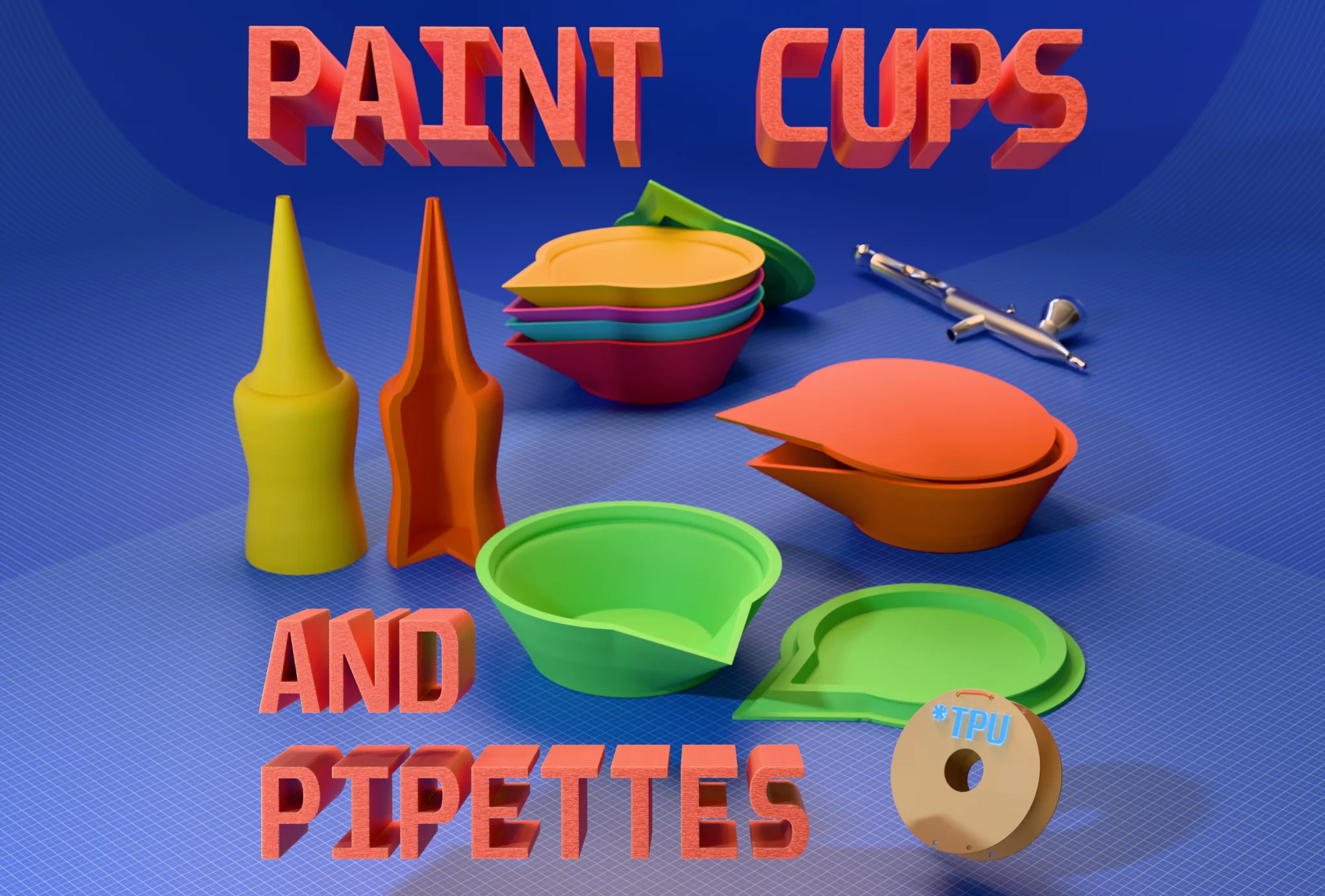 Paint cups and Pipettes