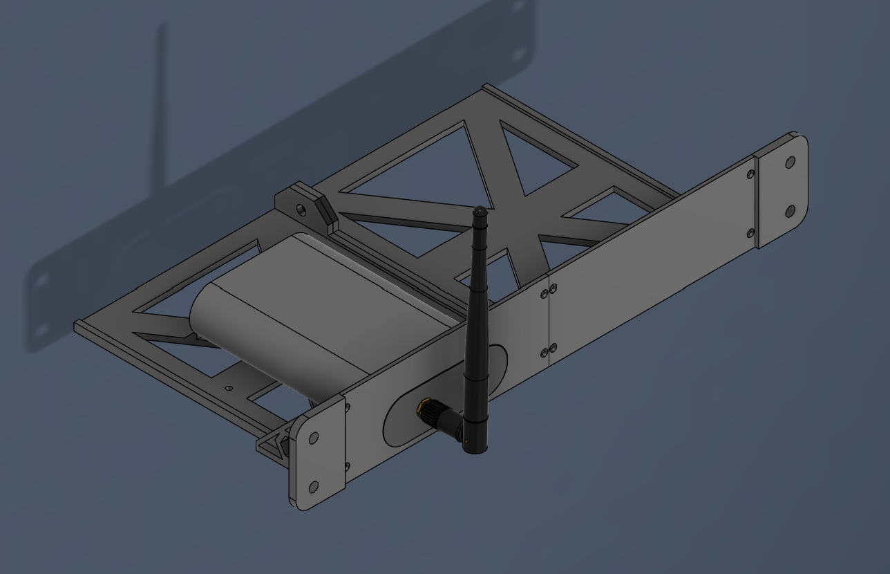 3D Printable 1U Rack Mount for Yeastar TG100 3D Model