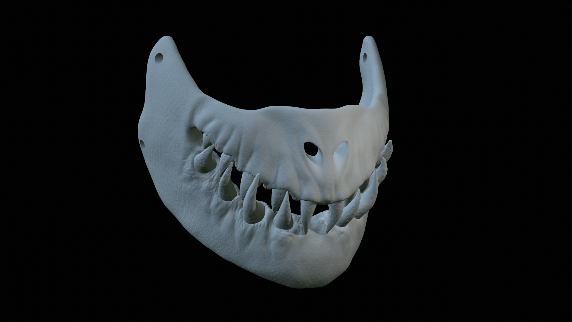 fantasy / horror mouth mask 4 3d printing