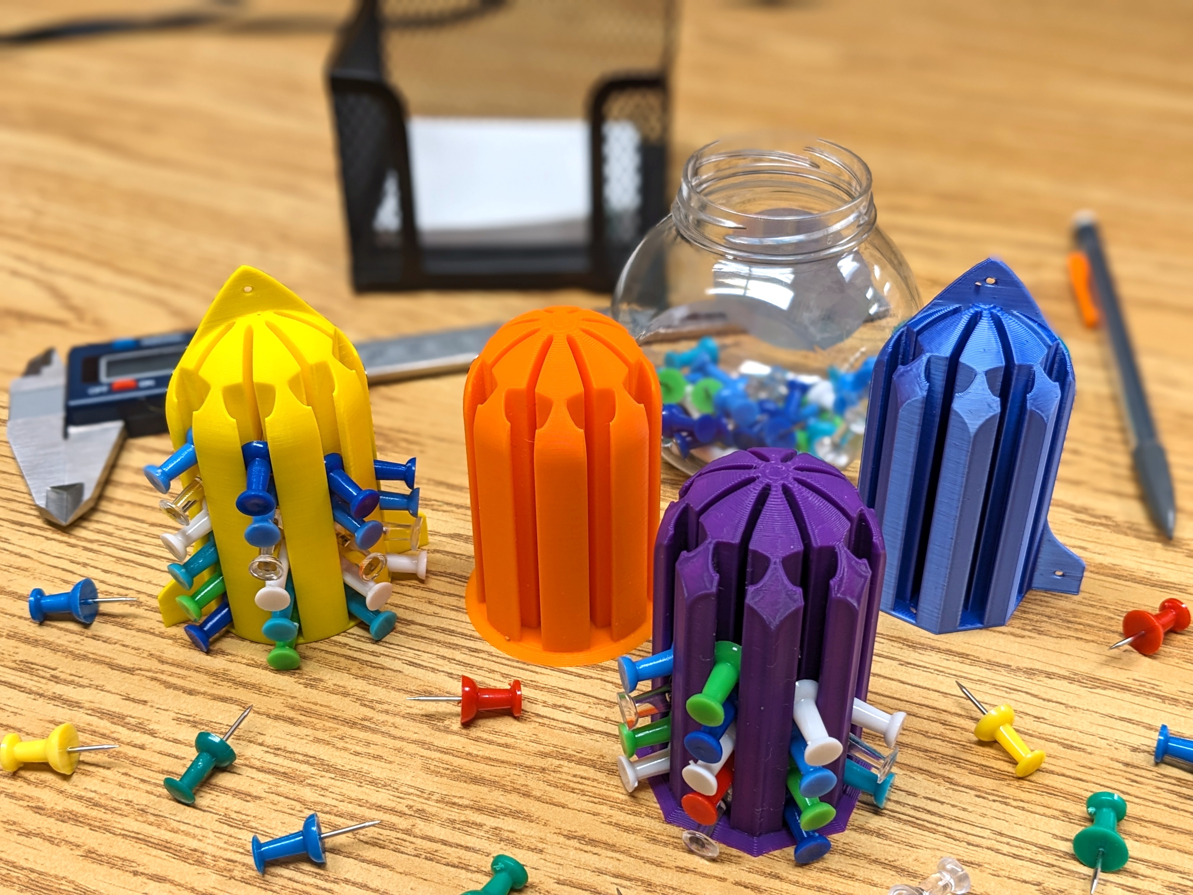 Push Pin Porcupine - Cork Board, Desk, and Skadis Organizer push pin storage