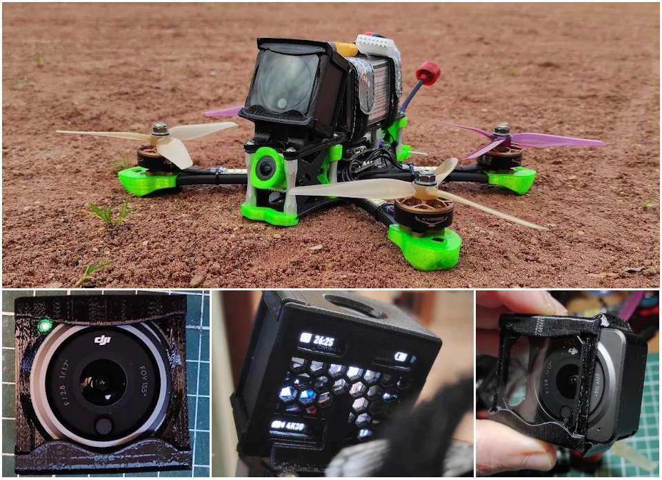 DJI Action 2 Mount TBS ND Filter FPV (Apex, GoPro, Fusion, AK47, Gravity, Drakkar)