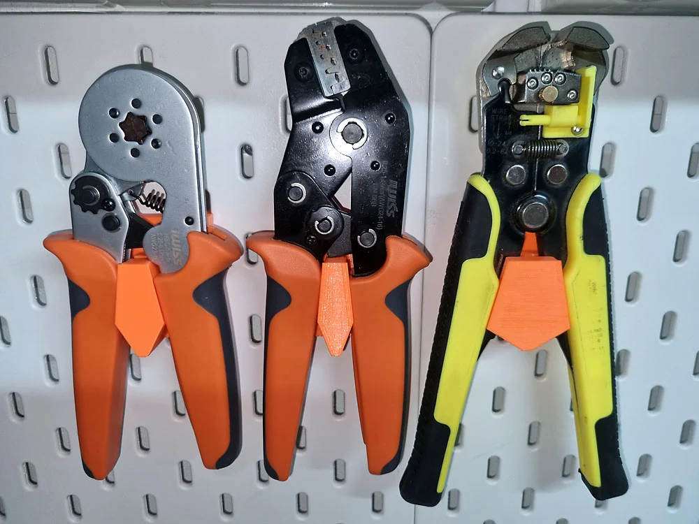Crimper Cutter holder for IKEA Skadis pegboard