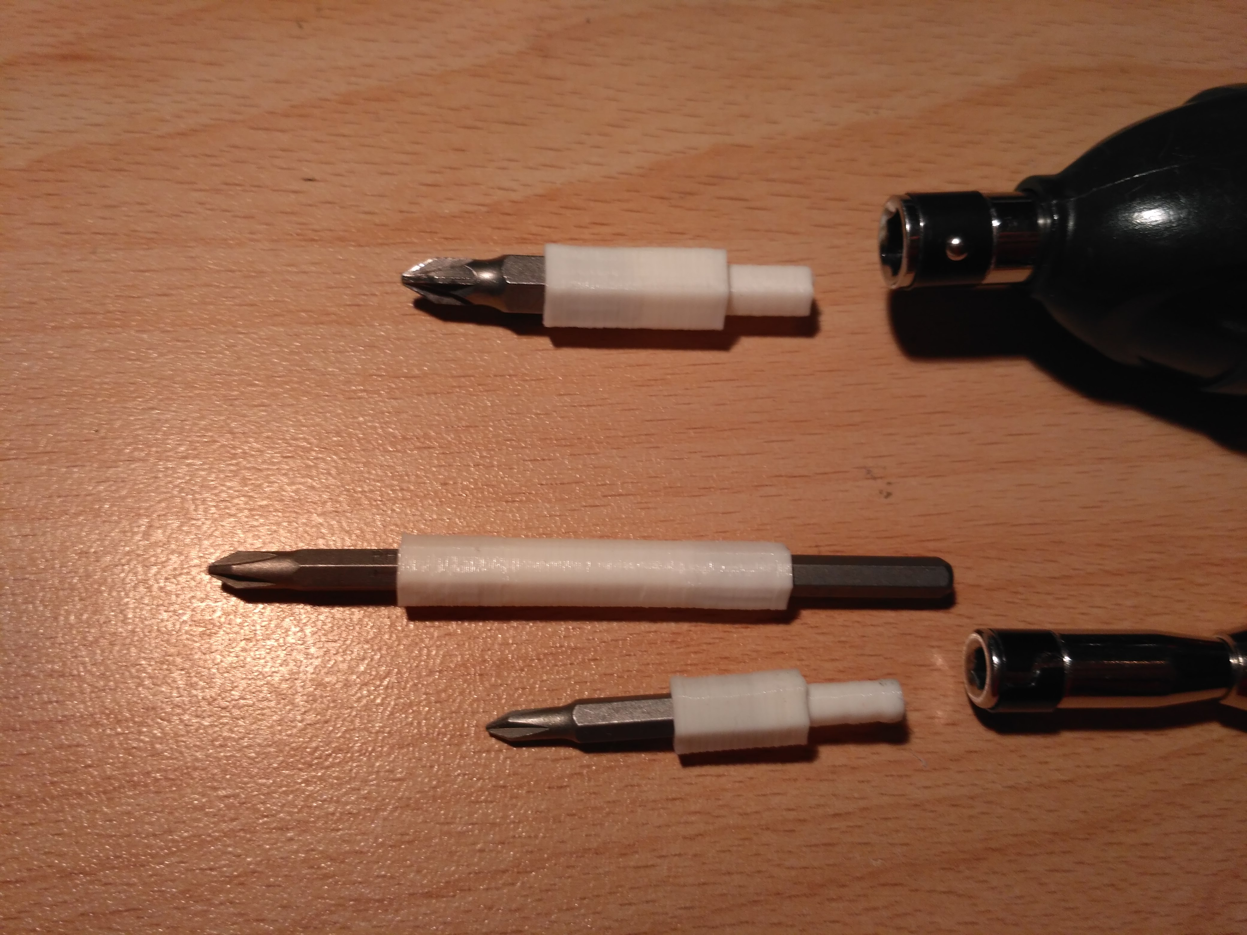 Screwdriver bit extended adapter (customizable!)