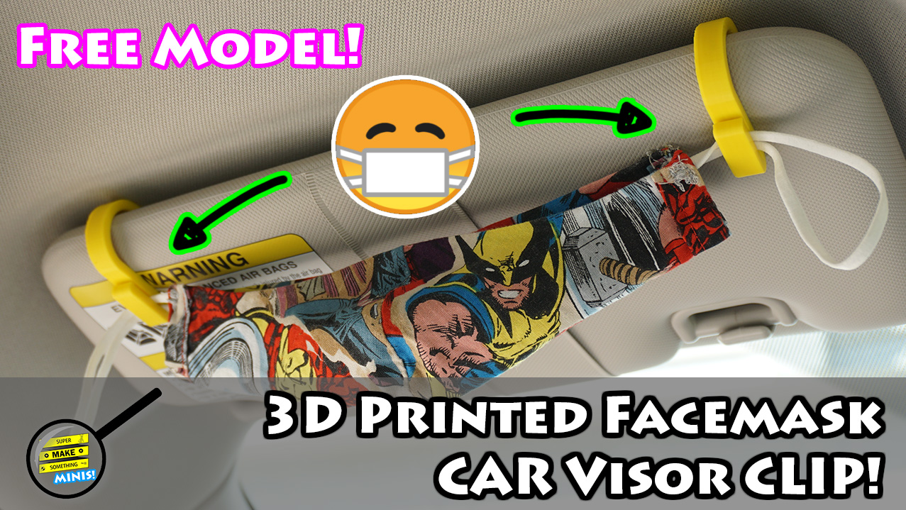 Facemask Car Sun Visor Clip