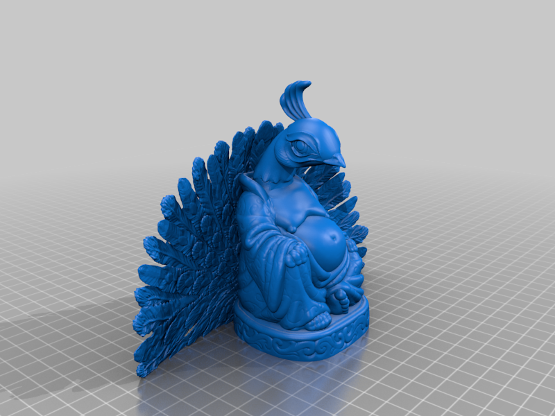 Peacock Buddha (v2) Easier Print