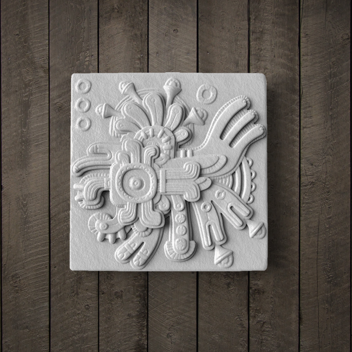 Aztec relief tile