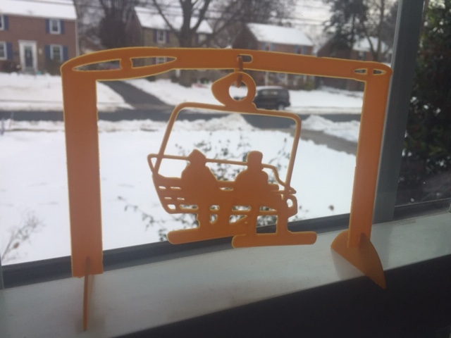 Snowboard chairlift kit card
