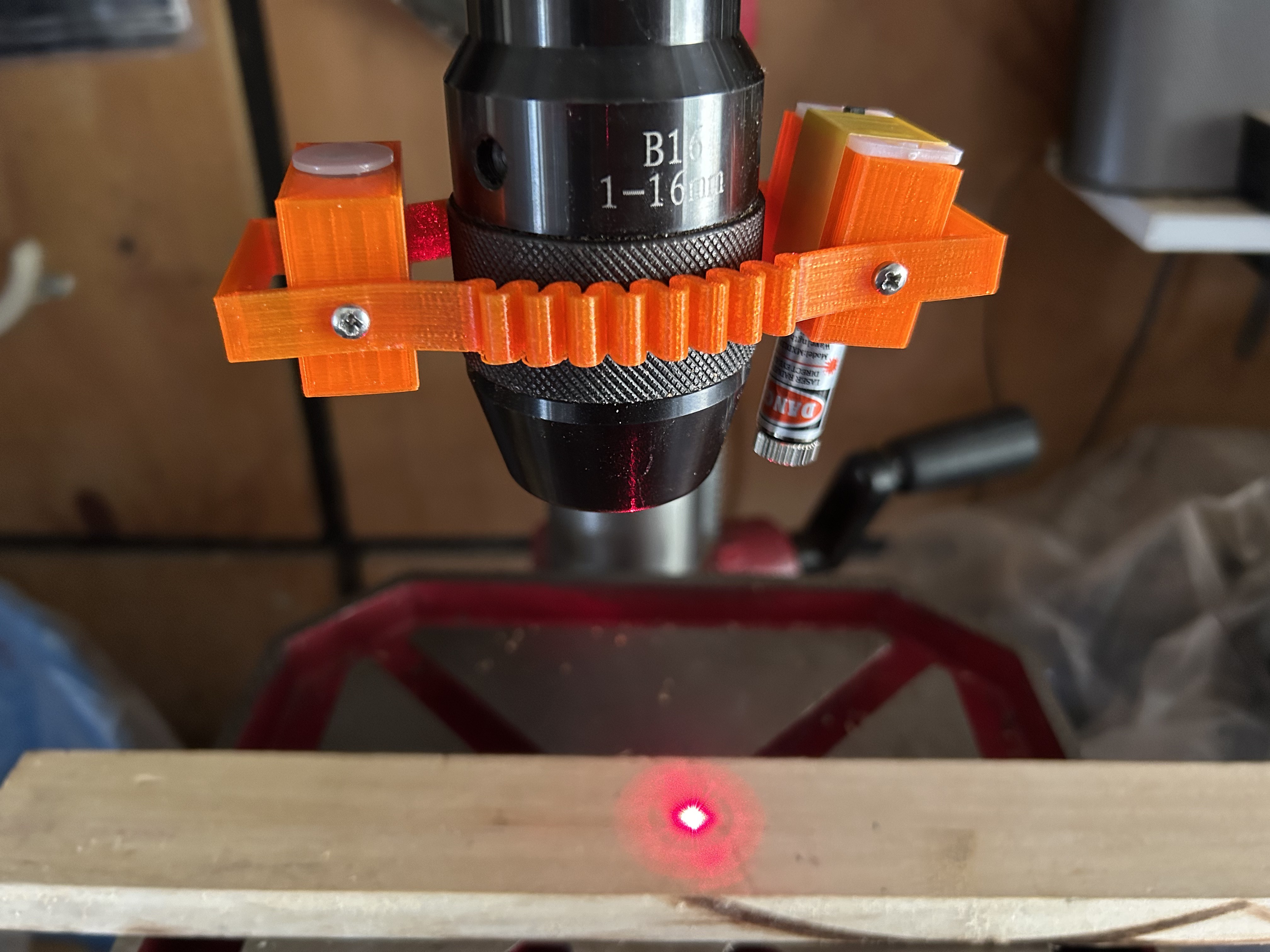 Dan Gelbart inspired Laser Drill Guide (OPENSCAD + STL)